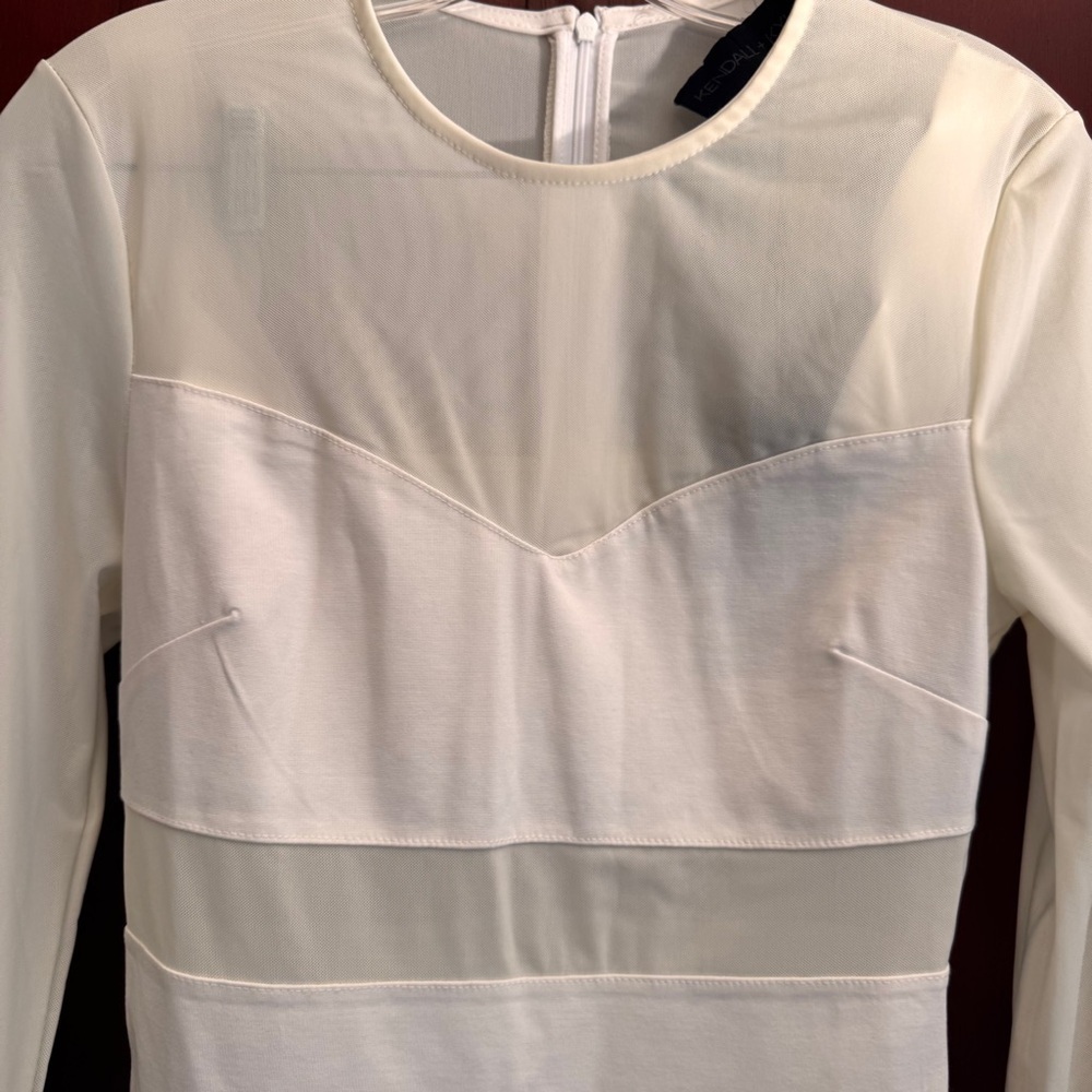 Kendall + Kylie Mesh White/Cream Body Suit Small Nwt — image 3 of 8